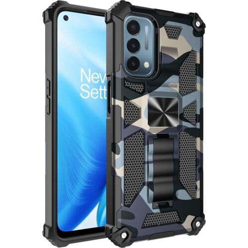 Camouflage Car Magnetic Kickstand Armor Shockproof Case For OPPO A54 5G A74 5G A93 5G TPU Bumper Hard PC Protective Back Cover