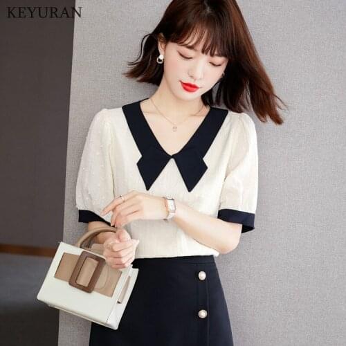 KEYURAN Short Sleeve Blouses