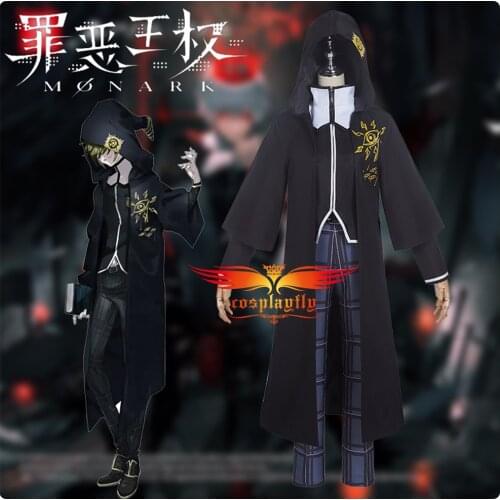 Game Anime Monark Subaru Ikariya Cosplay Costume Adult Men Plaid Pants Blouse Outfits Uniform Hoodie Cloak Halloween Carnival
