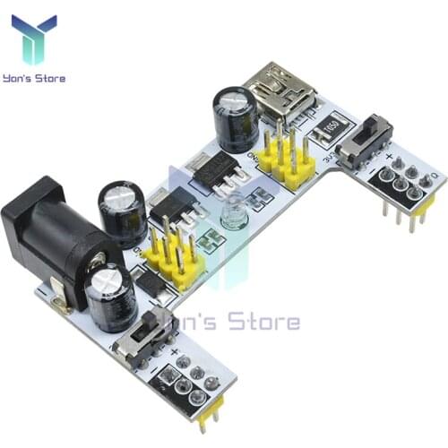 MB102 MB-102 Mini USB Interface Breadboard Power Supply Module For Arduino White DC 7-12V 2 Channel New Arrival Universal Board