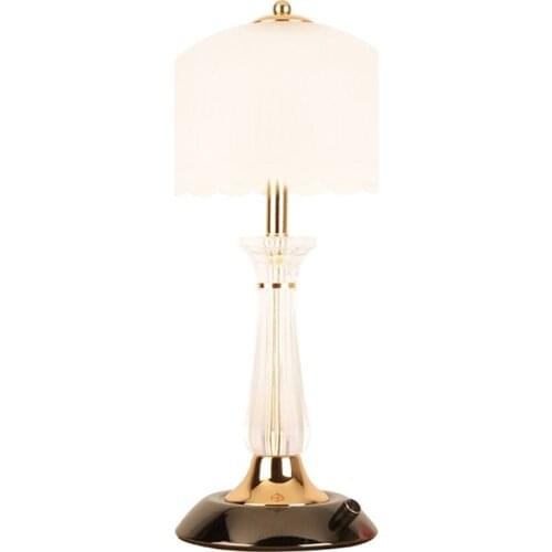 White Glass Lampshade Table Lamps Bedroom Bedside Livingroom Modern Home Study Room Lights Feeding Wedding Desk Lamp Lighting