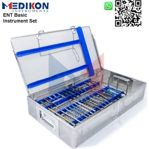 German ENT Basic Set Surgery Surgical Instrument Set Nasal Ear Nose Throat Hospital ClinicBuck Ear Curette Forceps scissors set