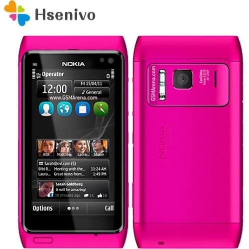 Original Nokia N8 mobile phone 3G WIFI GPS 12MP Touchscreen 3.5" Unlocked Mobile Phone 16GB Internal refurbished