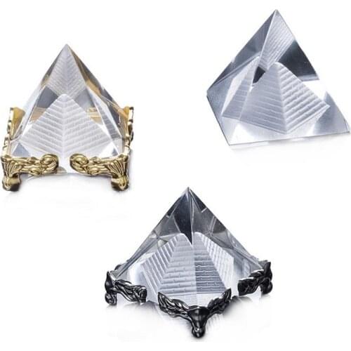 Newest K9 AAA Quartz Crystal Glass Pyramid Carved pyramid Egypt Egyptian Crystal Pyramid Crystal Wipes Home Decor #BO