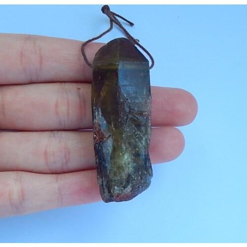 New!! Natural Crystal Gemstone pendant bead For Jewelry Making DIY Pendant 52x20mm,28.8g