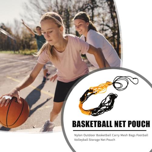 Portable Volleyball Soccer Storage Net Pouch Nylon Basketball Carrying Mesh Bags for Indoor Exercise Sport Decoration
