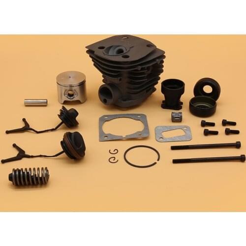 44MM Cylinder Piston Fuel Oil Cap Seal Bolt Engine Rebuild Kit Fit For HUSQVARNA 350 Gas Chain Saw Chainsaw Spares Parts