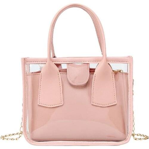 Shoulder Bag For Women Korean Version Jelly Bag Detachable Double Layer Ladies Messenger Bag Transparent Crossbody Bag For Women