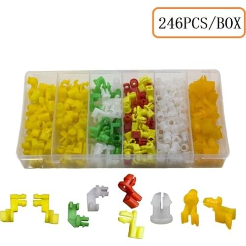 Universal Car Door Panel Left Right Lock Rod Clip Side Bumper Fender Retainers Auto Wires Clips Fasteners