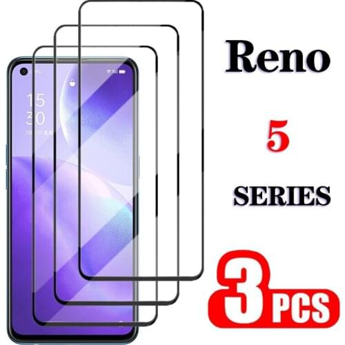 3Pcs 9H Tempered Glass For OPPO Reno5 Z K F Lite 5G Protective Glass Smartphones Screen Protector For Oppo Reno 5Lite 5Z 5K 5F