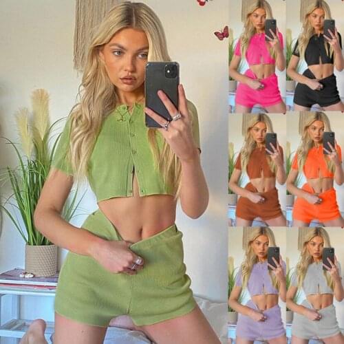 Шорты женский Cпортивный Kостюм женск Shorts Sets Tops Women 2021Summer 2Pcs Sets Tee+Short Set Two Piece Set Conjuntos De Mujer