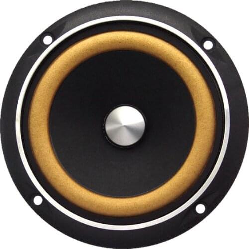 2pcs 4 inch HIFI new full range speaker cast aluminum frame leather edge