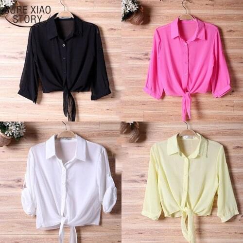 2021 Summer Small Shawl Womens Coat Female Sun Protection Clothing All-match Thin Short Sleeve Chiffon Cardigan 13556