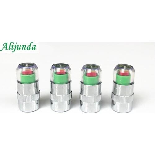 4 sets of 1 ordinary automobile automatic tire pressure monitoring valve stem cover sensor indicator warning no electricity
