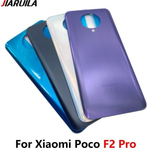5Pcs/Lot, Original New Battery Back Cover Glass Rear Door For Xiaomi MI Poco F2 Pro Replacement Housing STICKER Adhesive