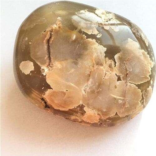 Cherry Blossom Agate Palm Stone Natural Crystal Healing Gemtones For Home Decoration