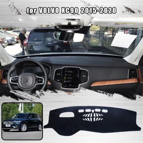 For VOLVO XC90 2015-2020 Dashmat Dashboard Cover Dash Cover Mat Protective Carpet Styling