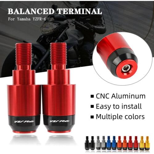 For Yamaha YZF-R1 YZFR1 YZF R1 CNC Aluminum Motorbike Accessories End Plug Slider Motorcycle Handlebar Grips Ends Caps Cover