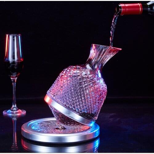 GY Rotating Tumbler Wine Decanter Gyro Red Wine Crystal Creative Fast Shaking Light Luxury