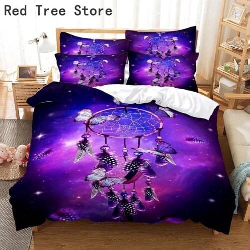 Dream Catcher Feather Bedding Set Duvet Cover Sets 3d Digital Printing Bed Linen Queen Size King Double Fashion Custom Design