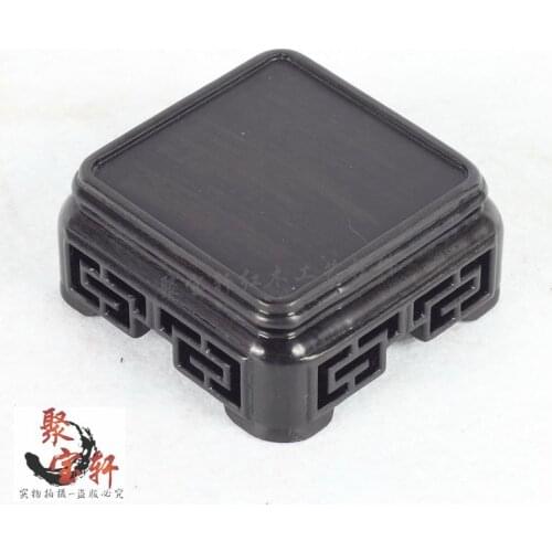 Square base ebony wood carving household act the role ofing is tasted Buddha vase stone arts and crafts