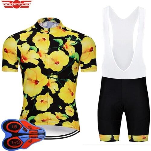 Summer 2021 Mens Cycling Jersey Short Set Mtb Shirt Bicycle Clothing Breathable Bike wear Clothes Maillot Culotte Suit