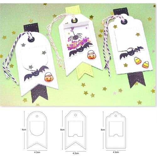 Metal Die Cut label tags frame Stencils for DIY Scrapbooking Album Decor Embossing Hand-on Paper Cards Craft Cutting Dies