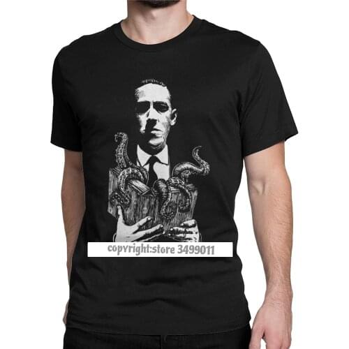 Storytime With Lovecraft Men T Shirts Cthulhu Lovecraftian Harajuku Camiseta Vintage Tee Shirt Tops T Shirt Winter Clothing