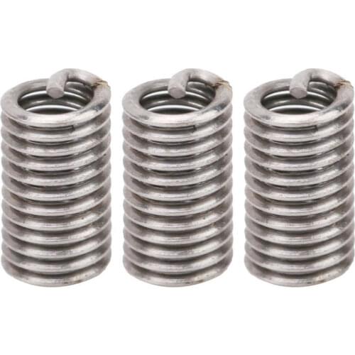 50Pcs 5-40x1D/1.5D/2D/2.5D/3D US Standard Wire Thread Insert Stainless Steel Bushing Screw Hole Repair Socket Kit