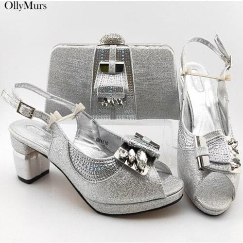 Latest African Women Shoes And Bag Set For Party High Quality Italian Ahoes And Bags To Match For Party Large Size 38-43