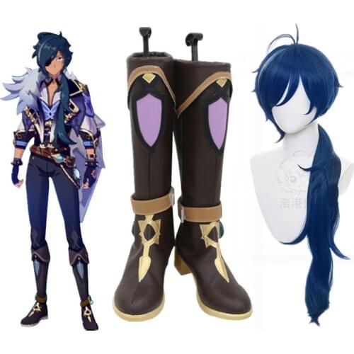 Genshin Impact Kaeya Cosplay Shoes Boots Halloween Carnival Cosplay Kaeya wig hair Costume Accessories long tube customize