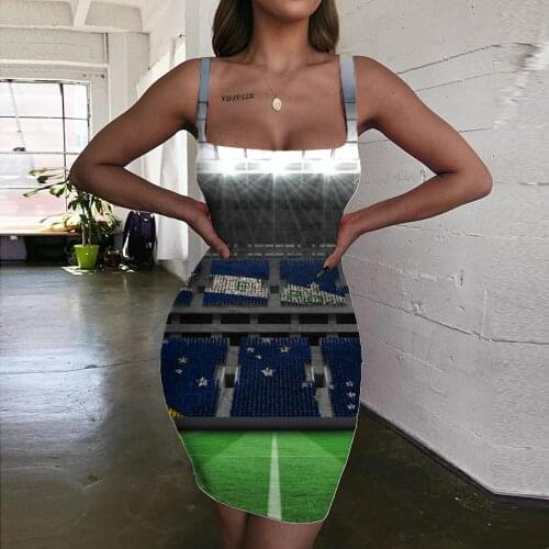 Giyu Brand Harajuku Dresses Women Brazil Vestido Sexy Geometric Bodycon Dress Brazilian Flag Sundress Gothic Ladies Dresses