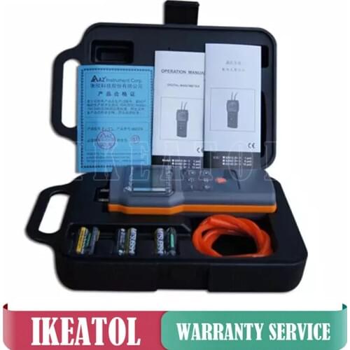 AZ82152 Portable Differential Pressure Gauge 15psi Economic Digital Manometer Meter Range 15PSI 11 Units Selection Mem
