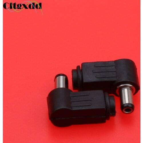 Cltgxdd DC power socket jack interface 5.5x2.5mm 5.5*2.5mm male right angle L-shaped Connector Solder plug for laptop adapter