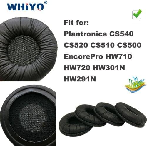 Replacement Ear Pads for Plantronics CS 540 520 510 500 EncorePro HW 710 720 301N 291N Headset Parts Leather Earmuff Earphone