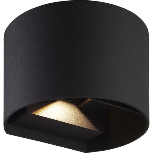 Dimmable 2x3W LED Wall Up & Down Lamp Waterproof IP65 Indoor & Outdoor Aluminum Light Surface Mounted Round Adjustable For Bedro