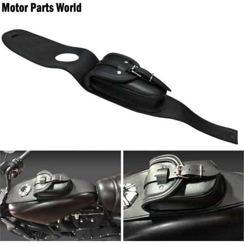 Universal Motorcycle Gas Tank Leather Bag Dash Console Center Pouch Black Bag Leather For Harley Sportster XL 48 883 1200