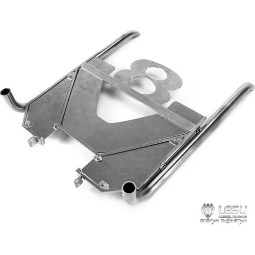 LESU Metal V8 Exhaust Pipe Chimney for 1/14 RC TAMIYA Scania R470 R620 Tractor Truck DIY Model Car