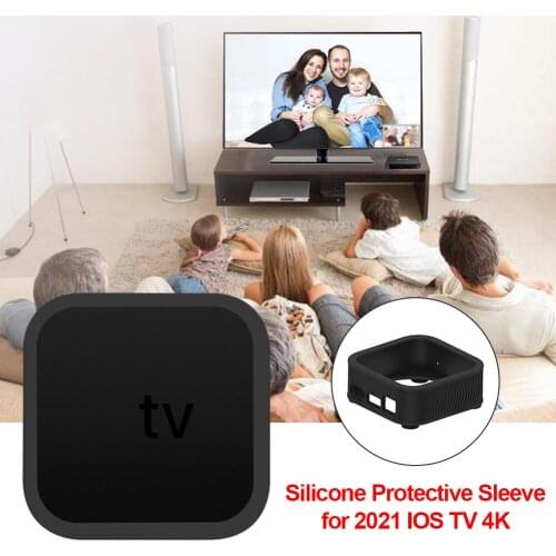 Protective Case for Apple TV 4K 2021 Anti Slip Shock Proof Dustproof Silicone Soft Cover For Apple TV 4K 2021 Protective Case