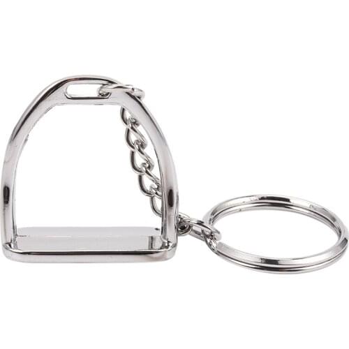 1Pcs Simple Elegant Design Western Stirrup Keychain Key Ring Hanger Tool For Men Women Bag Decoration Equestrian Equine Horse Th