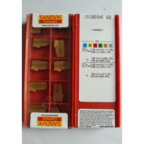 10PCS CARBIDE INSERT L151.2-600-05-4E 4225