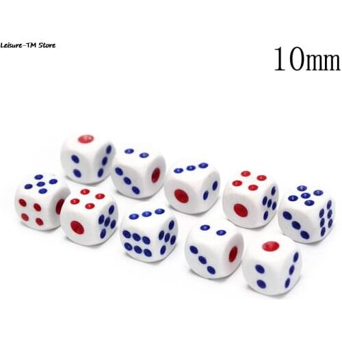 10PCS/pack Standard 10mm dice set D6 acrylic for Playing Game small dice