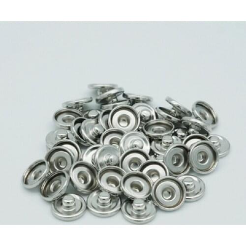 100pcs/lot Copper Snap Press Button 12mm Stud For Snap Bracelet Bangles Jewelry Button Setting Blank Findings Fit 10mm Cabochon