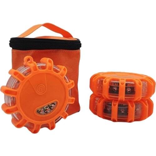 3Pcs/Set V16 Approved Dgt Flare Road Flares Car Emergency Light Help Flash Beacon Safety Warning Police Lights Magnetic Strobe