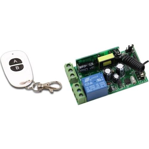 AC 85V 100V 110V 125V 220V 245V 250V RF Remote Control Switch Relay Receiver LED Lamp Light Wireless Power Switch Transmitter