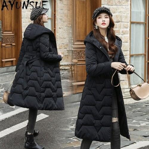 AYUNSUE Winter Coat Women Clothes 2020 Long Parka Down Cotton Jacket Hooded Plus Size Korean Parkas Chaquetas Mujer KJ5012