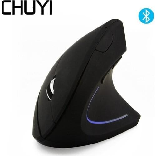CHUYI Wireless Bluetooth Mouse Ergonomic Vertical Computer Mice1600DPI Optical Mause 5D Gaming Healthy Mice For Laptop PC Gamer