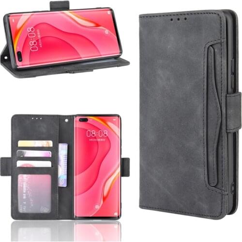 For Huawei nova 7 Pro Case Premium Leather Wallet Leather Flip Multi-card slot Cover For Huawei nova 7 Pro 5G Case 6.57"