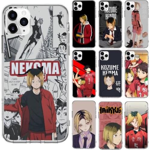 Kenma Kozume Haikyuu Phone Case Transparent for iPhone 6 7 8 11 12 s mini pro X XS XR MAX Plus cover funda shell