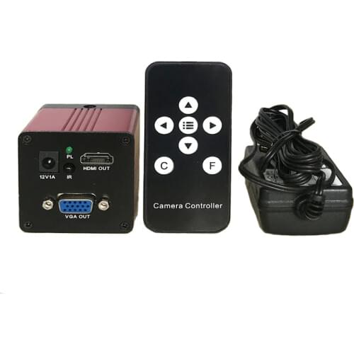 1080P 1/2.7" 60FS HDMI VGA Digital industry microscope camera with IR remote control for cpu pcb repair